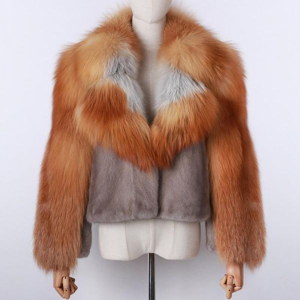 women's fur & faux yoloagain women quality real jacket ladies turn down collar mink, Black
women's fur & faux yoloagain women quality real jacket ladies turn down collar mink, Black