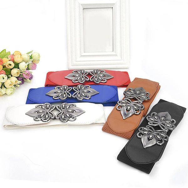 design carved floral hook up elastic waistbands round wide imitation leather woman dress decorate 1pc solid color belt belts, Black;brown
design carved floral hook up elastic waistbands round wide imitation leather woman dress decorate 1pc solid color belt belts, Black;brown