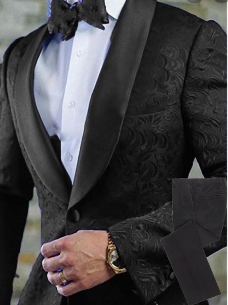 groomsmen black pattern groom tuxedos shawl satin lapel men suits 2 pieces wedding bridegroom ( jacket + pants bow tie ) d300 men's & b, White;black
groomsmen black pattern groom tuxedos shawl satin lapel men suits 2 pieces wedding bridegroom ( jacket + pants bow tie ) d300 men's & b, White;black