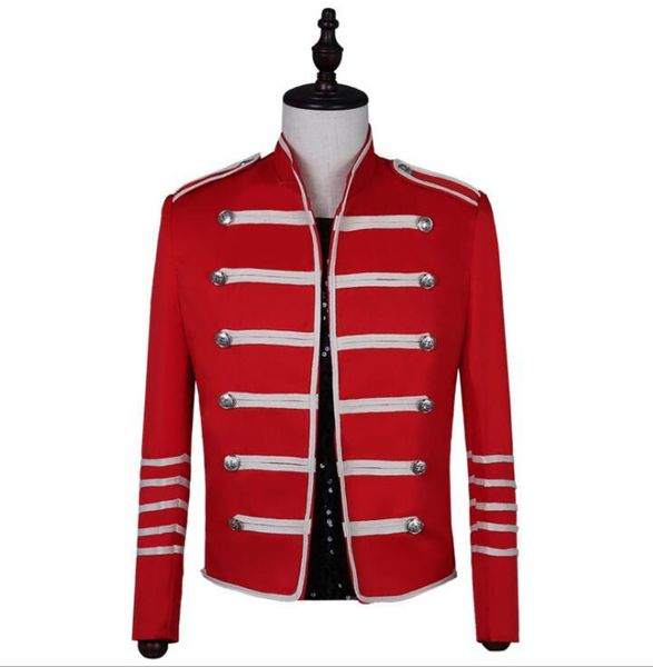 men's suits & blazers personality blazer men designs jacket mens stage red singers clothes dance star style dress punk rock masculino h, White;black
men's suits & blazers personality blazer men designs jacket mens stage red singers clothes dance star style dress punk rock masculino h, White;black