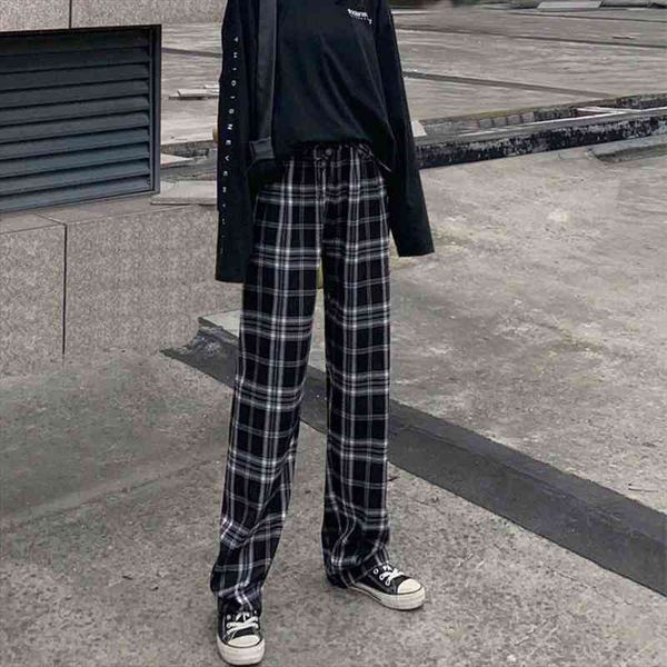 plaid pants womens summer high-waisted loose-fitting straight trousers drooping tug pants casual, Black;white
plaid pants womens summer high-waisted loose-fitting straight trousers drooping tug pants casual, Black;white