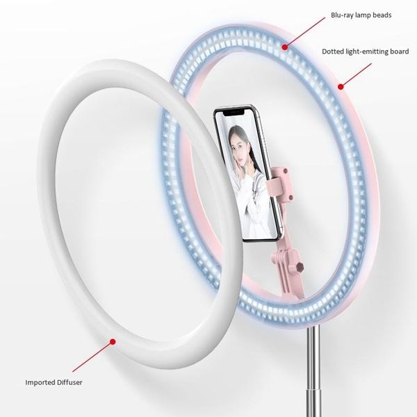 26cm/10inch foldable led fill light bracket selfie ring with phone clip up to 5.58ft for live streaming makeup youtube strips
26cm/10inch foldable led fill light bracket selfie ring with phone clip up to 5.58ft for live streaming makeup youtube strips