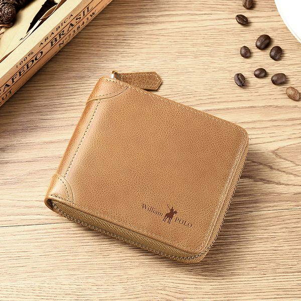 multi functional mens wallet retro fashion card holder zipper small wallet, Brown;gray
multi functional mens wallet retro fashion card holder zipper small wallet, Brown;gray