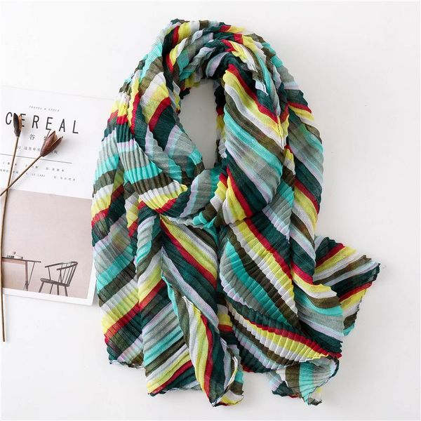 scarves women antumn winter wrinkle scarf colorful striped viscose wrap long pashmina shawls hijab muslim headband, Blue;gray
scarves women antumn winter wrinkle scarf colorful striped viscose wrap long pashmina shawls hijab muslim headband, Blue;gray