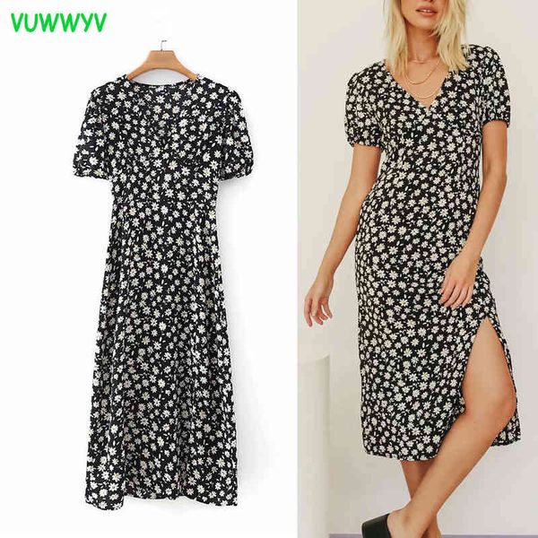 vuwwyv retro black floral dress women summer elegant party midi woman short sleeve ladies es v-neck side slit 210430, Black;gray
vuwwyv retro black floral dress women summer elegant party midi woman short sleeve ladies es v-neck side slit 210430, Black;gray