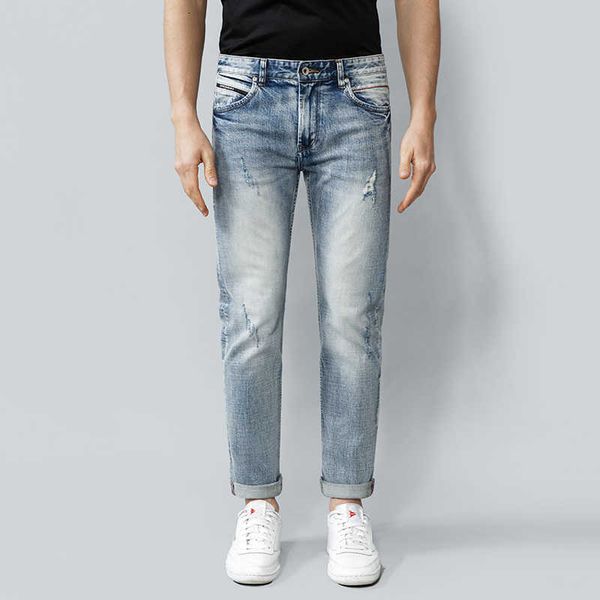 italian style fashion men jeans retro blue slim fit ripped vintage designer redline destroyed denim pants
italian style fashion men jeans retro blue slim fit ripped vintage designer redline destroyed denim pants