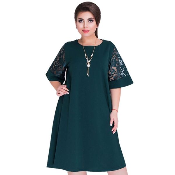 casual dresses 40gc 2021 splice loose lace summer plus size women knee-length office dress, Black;gray
casual dresses 40gc 2021 splice loose lace summer plus size women knee-length office dress, Black;gray