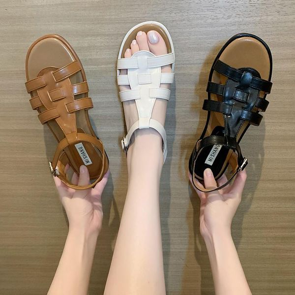sandals cross weaving narrow band buckle square toe open-toed flats vintage korean style casual shoes 2021 summer, Black
sandals cross weaving narrow band buckle square toe open-toed flats vintage korean style casual shoes 2021 summer, Black