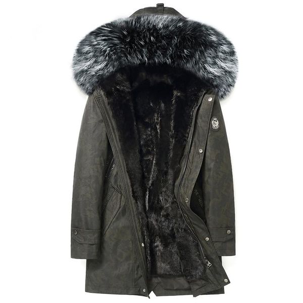men's leather & faux real coat winter jacket natural mink liner warm parka men big fur collar long coats plus size 5xl chaqueta y1613, Black
men's leather & faux real coat winter jacket natural mink liner warm parka men big fur collar long coats plus size 5xl chaqueta y1613, Black