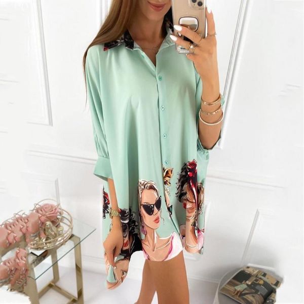 women's blouses & shirts plus size women casual loose shirt spring cartoon pattern office elegant work blouse mujer, White
women's blouses & shirts plus size women casual loose shirt spring cartoon pattern office elegant work blouse mujer, White