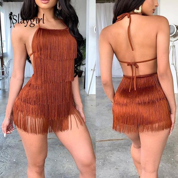 women's jumpsuits & rompers slaygirl tassel party bodysuit summer female jumpsuit women halter backless short womens casual bodycon, Black;white
women's jumpsuits & rompers slaygirl tassel party bodysuit summer female jumpsuit women halter backless short womens casual bodycon, Black;white