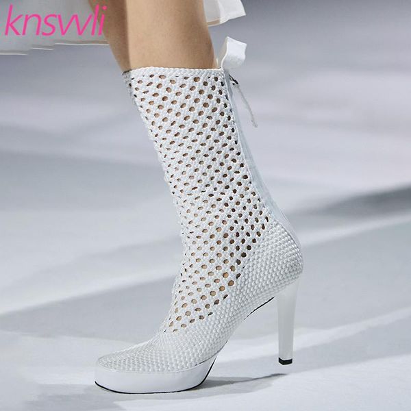 boots 2021 braided hollow out short women designer mesh weave runway show mid calf woman high heels party shoes, Black
boots 2021 braided hollow out short women designer mesh weave runway show mid calf woman high heels party shoes, Black