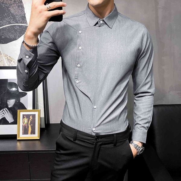 men's casual shirts british style part placket mode long sleeve clothes slim fit blunder business formal waste of men 3xl- z64e, White;black
men's casual shirts british style part placket mode long sleeve clothes slim fit blunder business formal waste of men 3xl- z64e, White;black