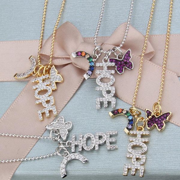 pendant necklaces butterfly letters hope necklace rainbow color cz cubic zircon copper chain for women egirl gothic jewelry gift, Silver
pendant necklaces butterfly letters hope necklace rainbow color cz cubic zircon copper chain for women egirl gothic jewelry gift, Silver