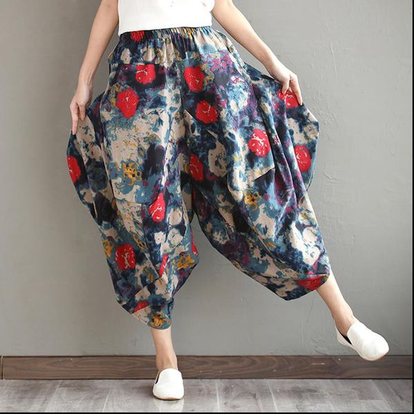 summer womens capris plus size harem pants casual loose beach women wide leg boho cotton linen comfy one, Black;white
summer womens capris plus size harem pants casual loose beach women wide leg boho cotton linen comfy one, Black;white
