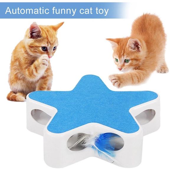 cat toys interactive toy pentagram box electronic with rotating feather teaser automatic moving kitten for training
cat toys interactive toy pentagram box electronic with rotating feather teaser automatic moving kitten for training