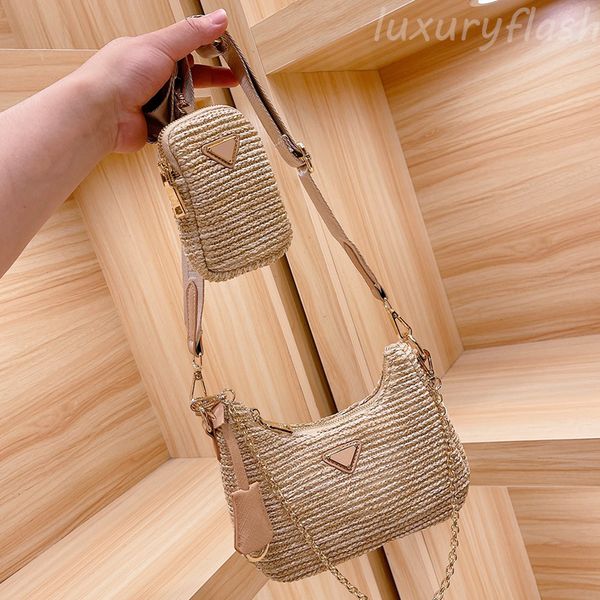 2021 straw three-in-one messenger bag nylon waterproof chain wide shoulder strap purse fashion hobo designers luxurys bags
2021 straw three-in-one messenger bag nylon waterproof chain wide shoulder strap purse fashion hobo designers luxurys bags