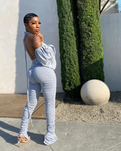 gym clothing backless stacked party overalls women solid bodycon club jumpsuit rompers, White;black
gym clothing backless stacked party overalls women solid bodycon club jumpsuit rompers, White;black