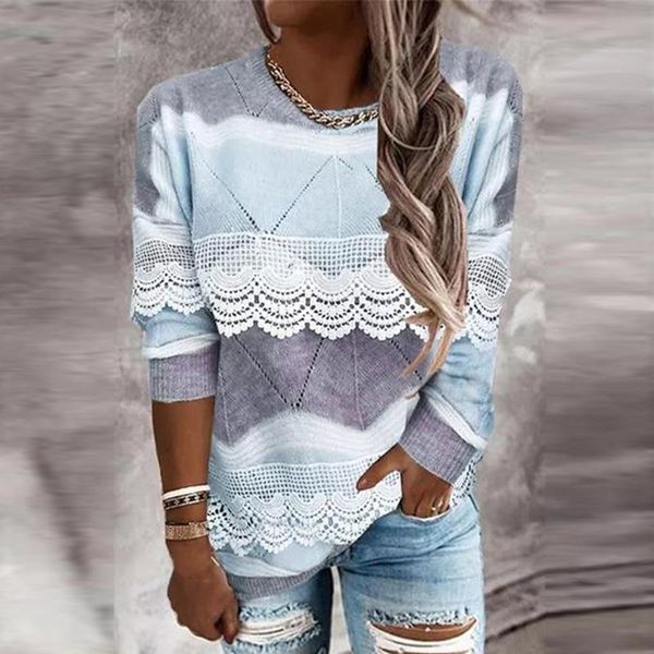 women's sweaters autumn women loose hollow lace printed female jumpers casual pullover long sleeve round neck ladies elegant, White;black
women's sweaters autumn women loose hollow lace printed female jumpers casual pullover long sleeve round neck ladies elegant, White;black