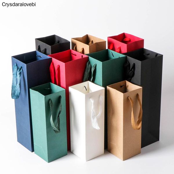 gift wrap 20pcs creative packaging bags paper box with string for red wine oil champange bottle carrier holder packing
gift wrap 20pcs creative packaging bags paper box with string for red wine oil champange bottle carrier holder packing