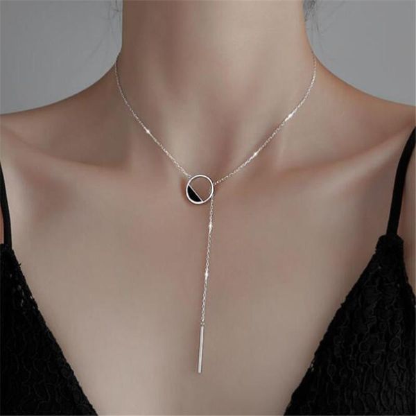 simplicity design round tassel pendant necklace temperament lady party clavicle chain fashion women's jewelry necklaces, Silver
simplicity design round tassel pendant necklace temperament lady party clavicle chain fashion women's jewelry necklaces, Silver