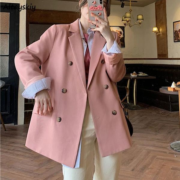 women's suits & blazers women solid elegant temper double breasted stylish chic retro all-match gentle streetwear korean style loose ca, White;black
women's suits & blazers women solid elegant temper double breasted stylish chic retro all-match gentle streetwear korean style loose ca, White;black