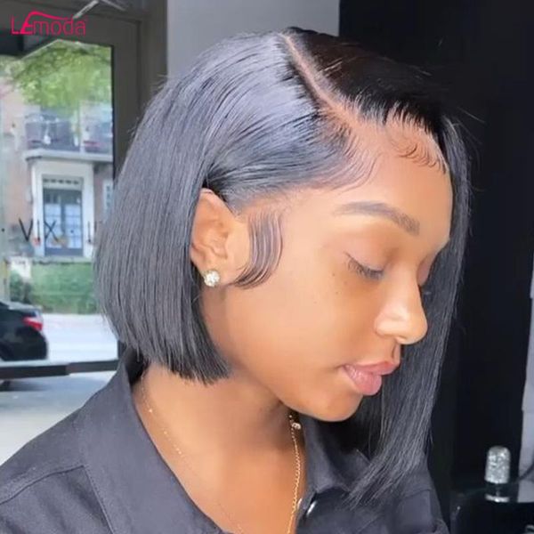 lace wigs short bob wig straight 13x4 front human hair peruvian glueless preplucked 150 180 density for black women lemoda, Black;brown
lace wigs short bob wig straight 13x4 front human hair peruvian glueless preplucked 150 180 density for black women lemoda, Black;brown