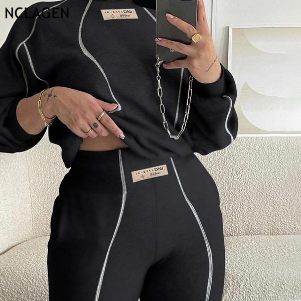 women's two piece pants nclagen 2021 fashion striped casual sweatsuit long sleeve loose sweatshirt pullovers skinny pencil women street, White
women's two piece pants nclagen 2021 fashion striped casual sweatsuit long sleeve loose sweatshirt pullovers skinny pencil women street, White