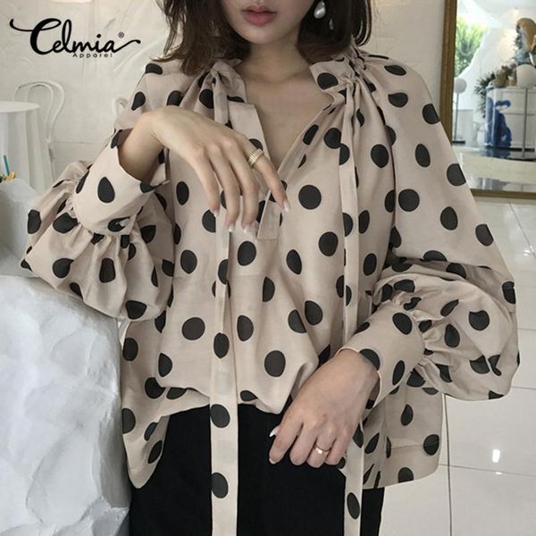 colors celmia elegant office ruffles blouses women 2021 fashion lantern sleeve bow tie ol casual polka dot shirt blusas women's & shir, White
colors celmia elegant office ruffles blouses women 2021 fashion lantern sleeve bow tie ol casual polka dot shirt blusas women's & shir, White