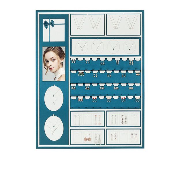 new wall cabinet type jewelry window counter display props high-end pu leather jewelry stand necklace ring earrings pendant set display stan, Black
new wall cabinet type jewelry window counter display props high-end pu leather jewelry stand necklace ring earrings pendant set display stan, Black