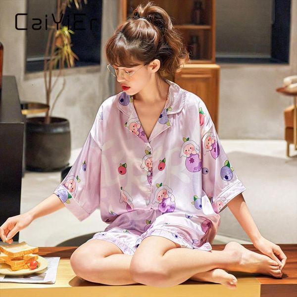 cute print silk satin womens sleepwears pajamas set summer korean shorts purple lingerie female nightwear homewear, Black;red
cute print silk satin womens sleepwears pajamas set summer korean shorts purple lingerie female nightwear homewear, Black;red