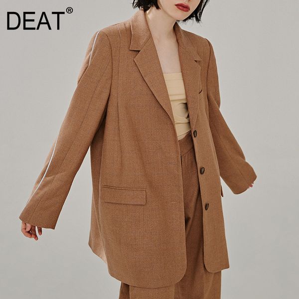 deat summer fashion women clothes notched collar full sleeves single breasted loose suit single female wp67305m 210428, White;black
deat summer fashion women clothes notched collar full sleeves single breasted loose suit single female wp67305m 210428, White;black