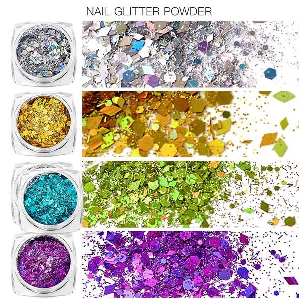 nail glitter 6pcs mixed powder sequins set colorful flakes 3d diy design for art decorations, Silver;gold
nail glitter 6pcs mixed powder sequins set colorful flakes 3d diy design for art decorations, Silver;gold