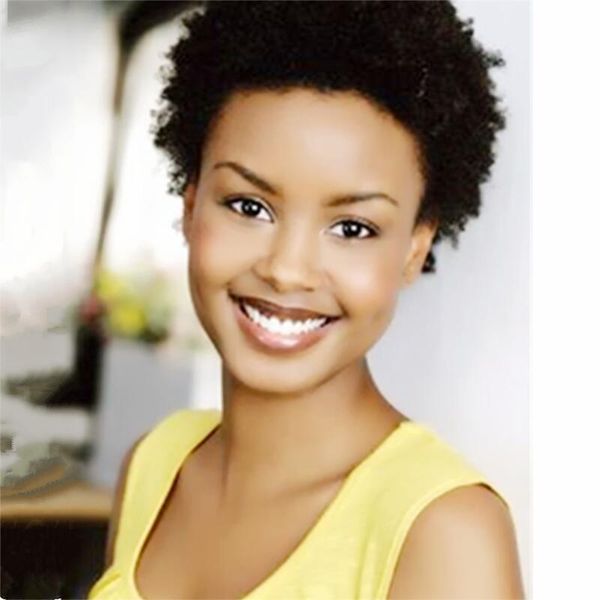afro kinky curly human hair wigs for black women brazilian virgin short none lace unprocessed machine made wig, Black;brown
afro kinky curly human hair wigs for black women brazilian virgin short none lace unprocessed machine made wig, Black;brown