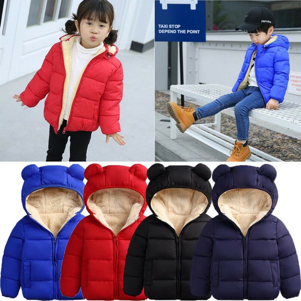 3m-3y baby winter coat kids plus velvet solid 3d bear ear hooded down jacket overalls snow warm clothes for children boys girls, Blue;gray
3m-3y baby winter coat kids plus velvet solid 3d bear ear hooded down jacket overalls snow warm clothes for children boys girls, Blue;gray