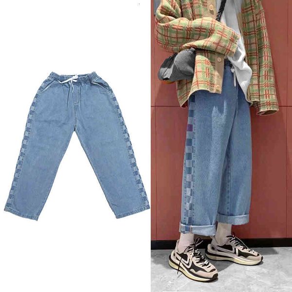 men's jeans jeans, hip-hop style and school, broad legs, elastic waistline, sewing, geometric pattern, style, for boys tk5w, Blue
men's jeans jeans, hip-hop style and school, broad legs, elastic waistline, sewing, geometric pattern, style, for boys tk5w, Blue