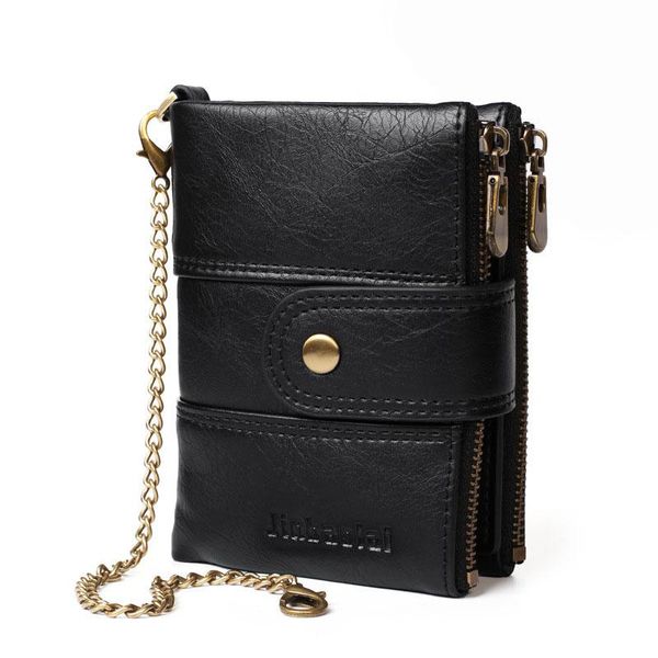 wallets wallet men's vertical european and american retro double zipper multi-card bag with buckle tri-fold coin purse, Red;black
wallets wallet men's vertical european and american retro double zipper multi-card bag with buckle tri-fold coin purse, Red;black