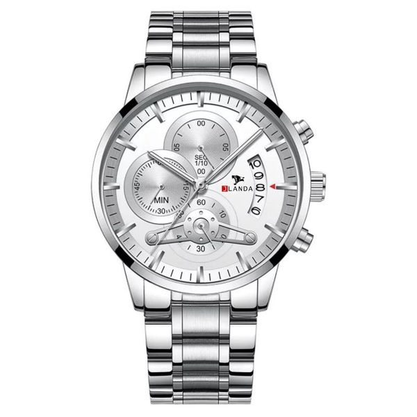 wristwatches jlanda men's wrist watches solid steel waterproof coated glass luminous three-eye 6-pin fashion casual sport style quartz, Slivery;brown
wristwatches jlanda men's wrist watches solid steel waterproof coated glass luminous three-eye 6-pin fashion casual sport style quartz, Slivery;brown