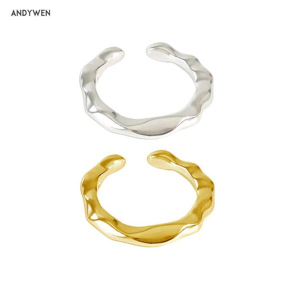 andywen 925 sterling silver simple irregular geometric rock punk party jewelry wedding fashion women round open bangle ring 210608
andywen 925 sterling silver simple irregular geometric rock punk party jewelry wedding fashion women round open bangle ring 210608