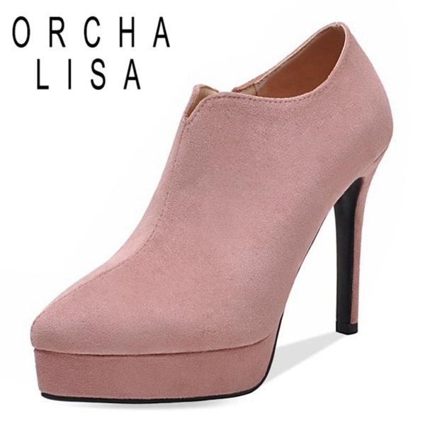 dress shoes orcha lisa lady spring autumn sweet pumps pointed toe 11cm thin heels flock zipper platforms plus size 33-43 casual party c1834, Black
dress shoes orcha lisa lady spring autumn sweet pumps pointed toe 11cm thin heels flock zipper platforms plus size 33-43 casual party c1834, Black