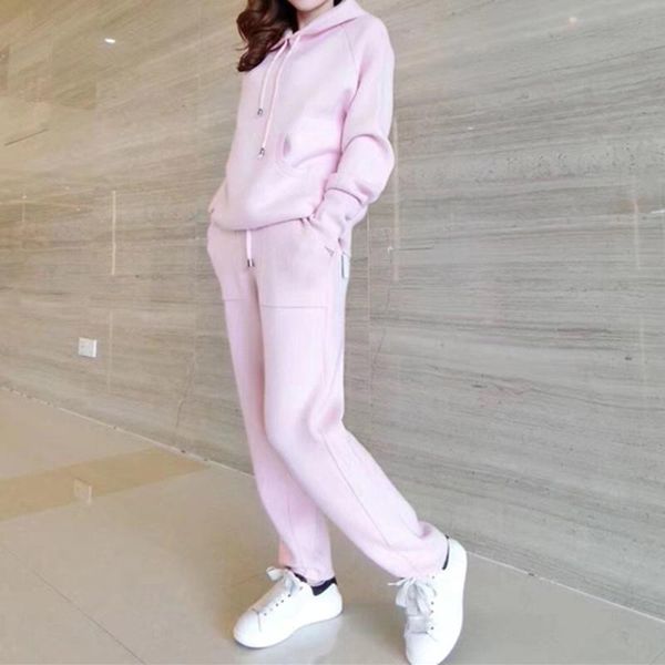 women's two piece pants cashmere women hooded knitted sets drawstring long sleeve pullover + pencil pant suit autumn winter casual outf, White
women's two piece pants cashmere women hooded knitted sets drawstring long sleeve pullover + pencil pant suit autumn winter casual outf, White
