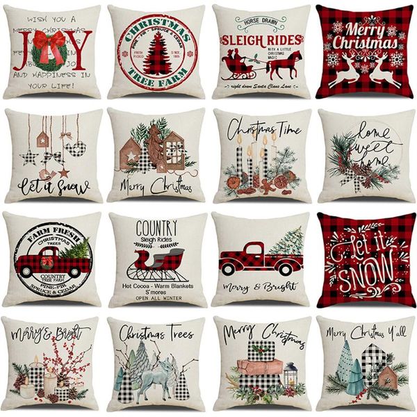 cushion/decorative pillow christmas decoration cushion cover candle pine tree reindeer sleigh print pilloecasse45x45cm
cushion/decorative pillow christmas decoration cushion cover candle pine tree reindeer sleigh print pilloecasse45x45cm