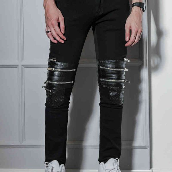 jean european and american hip hop disco west coast high-street style hip-hop fine zipper pu couture black denim bri 4d9d, Blue
jean european and american hip hop disco west coast high-street style hip-hop fine zipper pu couture black denim bri 4d9d, Blue