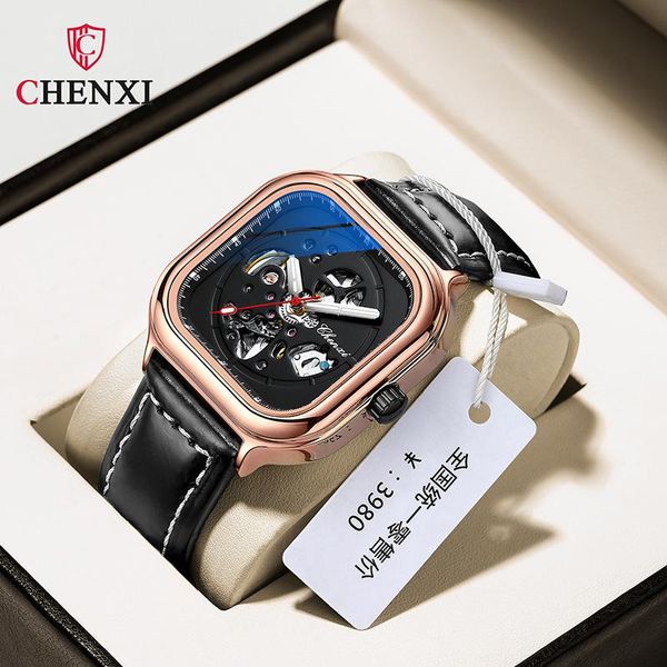 wristwatches chenxi waterproof hardlex mirror watches men hollow-carved square casual automatic mechanical man's wristwatch luminous, Slivery;brown
wristwatches chenxi waterproof hardlex mirror watches men hollow-carved square casual automatic mechanical man's wristwatch luminous, Slivery;brown