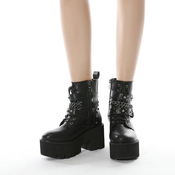 boots punk gothic female rivet footwear big size ladies heels for women platform chunky chain ankle buckle shoes woman high, Black
boots punk gothic female rivet footwear big size ladies heels for women platform chunky chain ankle buckle shoes woman high, Black