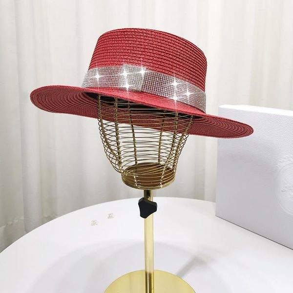 ladies sun fedora hats straw hat european and american retro gold braided female sunshade flat cap visors wide brim, Blue;gray
ladies sun fedora hats straw hat european and american retro gold braided female sunshade flat cap visors wide brim, Blue;gray