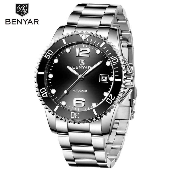2019 benyar brand men mechanical watch automatic fashion luxury stainless steel male clock1, Slivery;brown
2019 benyar brand men mechanical watch automatic fashion luxury stainless steel male clock1, Slivery;brown