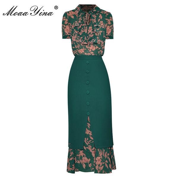 summer fashion floral skirts sets women's short sleeve printed blouse and splice slim mermaid skirt 2-piece suit 210524, White
summer fashion floral skirts sets women's short sleeve printed blouse and splice slim mermaid skirt 2-piece suit 210524, White