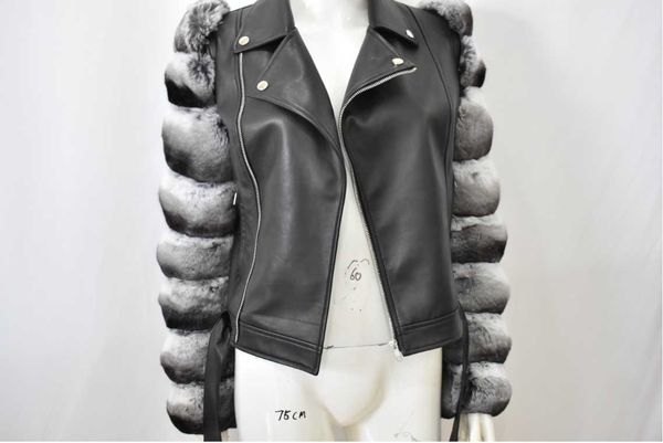 women's fur & faux arlenesain 2021 custom black real sheepskin leather short jacket with chinchilla sleeves
women's fur & faux arlenesain 2021 custom black real sheepskin leather short jacket with chinchilla sleeves