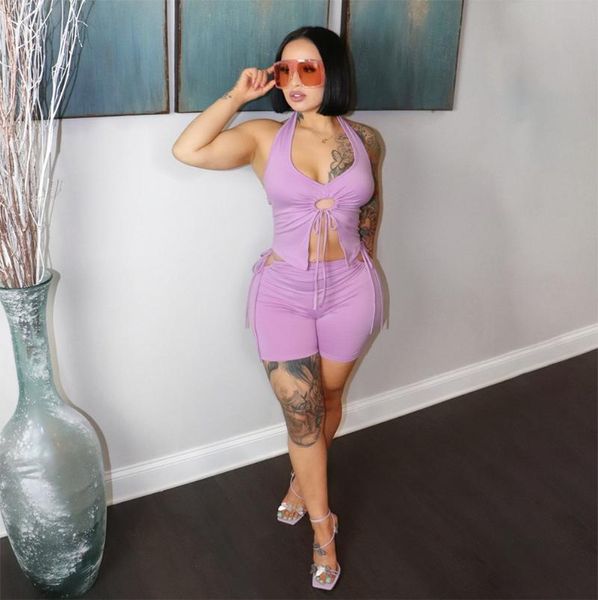 women's tracksuits round buckle ruched drawstring halter backless crop and biker shorts for women summer beachwear fitness two piece tr, Gray
women's tracksuits round buckle ruched drawstring halter backless crop and biker shorts for women summer beachwear fitness two piece tr, Gray